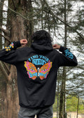 HOODIE BUTTERFLY NEGRO