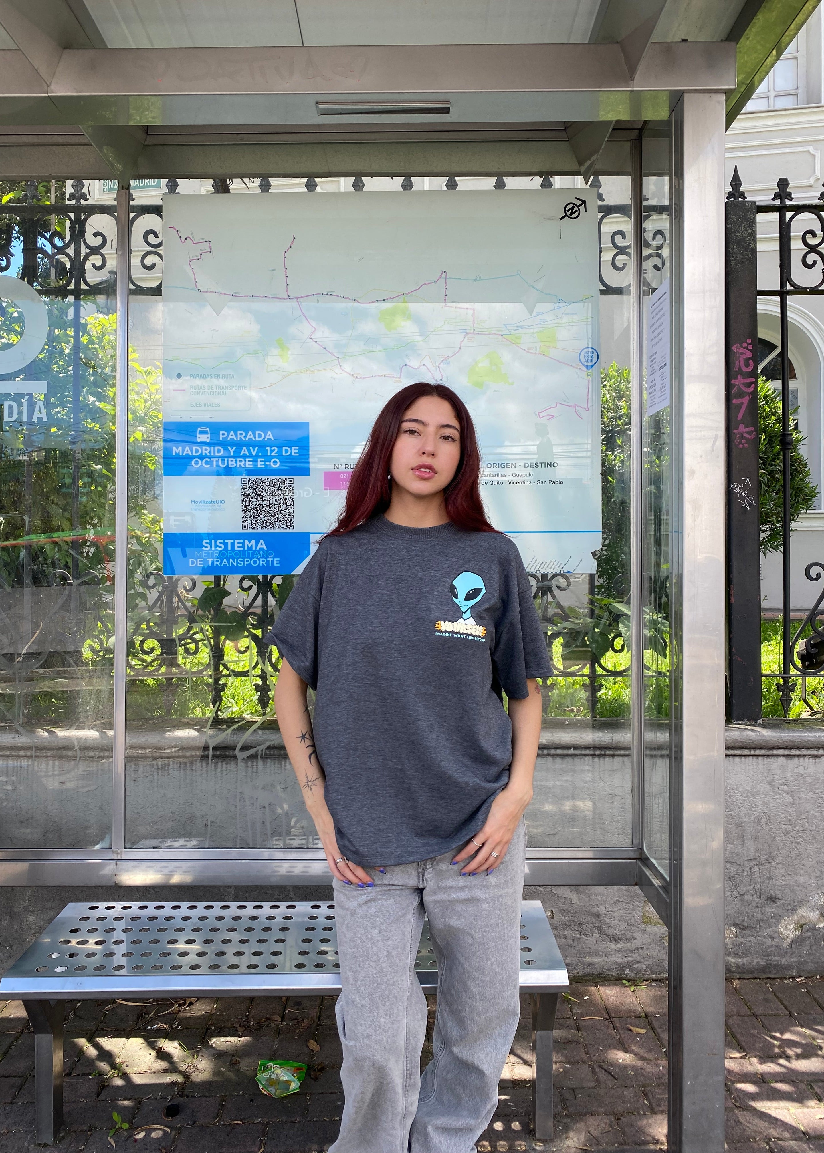 CAMISETA ALIEN PLOMO