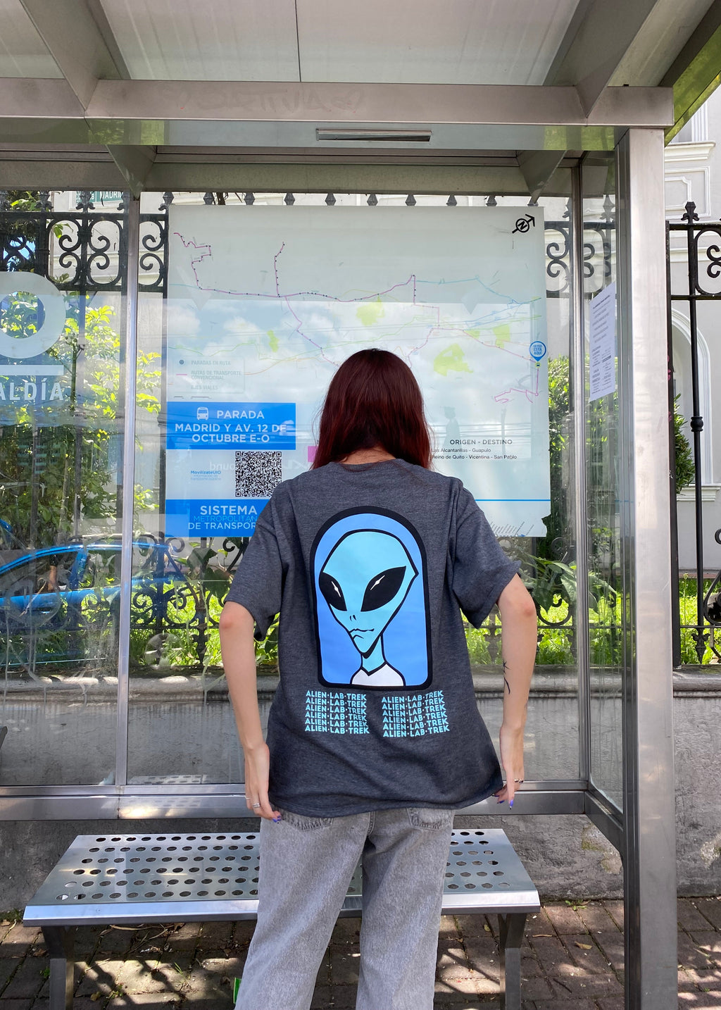 CAMISETA ALIEN PLOMO