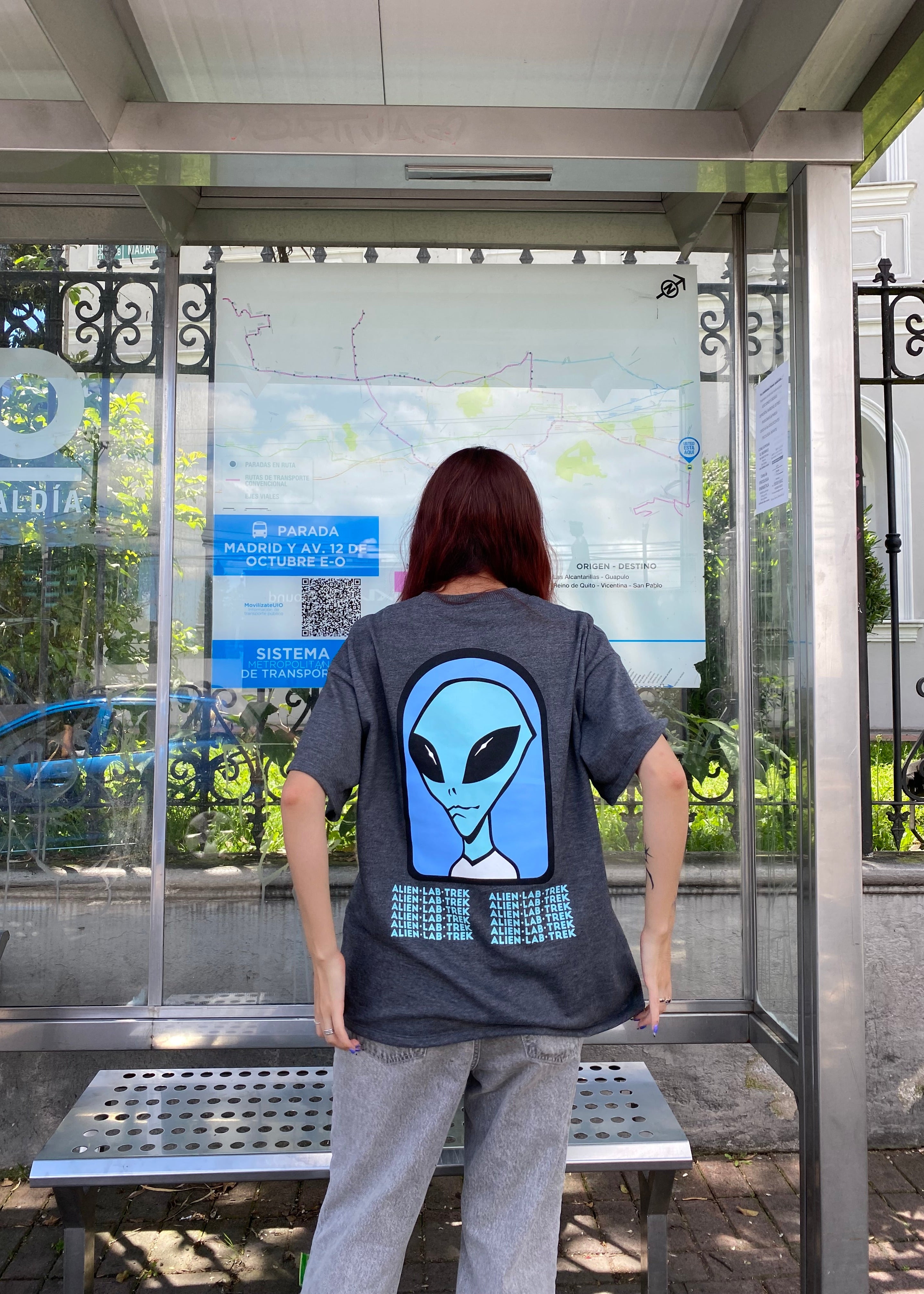 CAMISETA ALIEN PLOMO