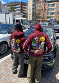 HOODIE BONES VINO