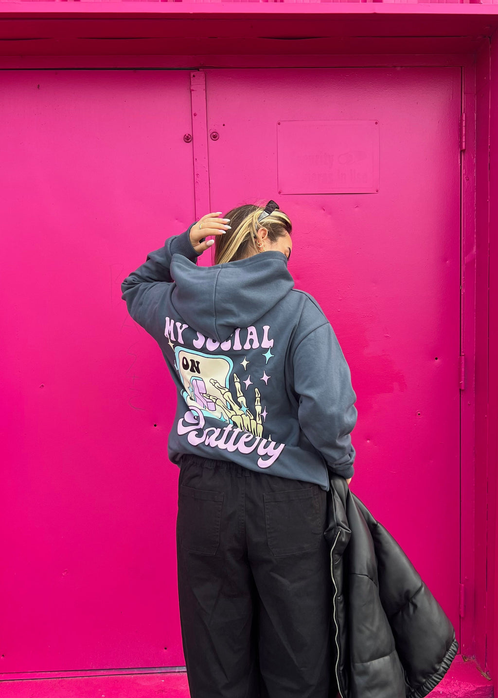 HOODIE SOCIAL PLOMO