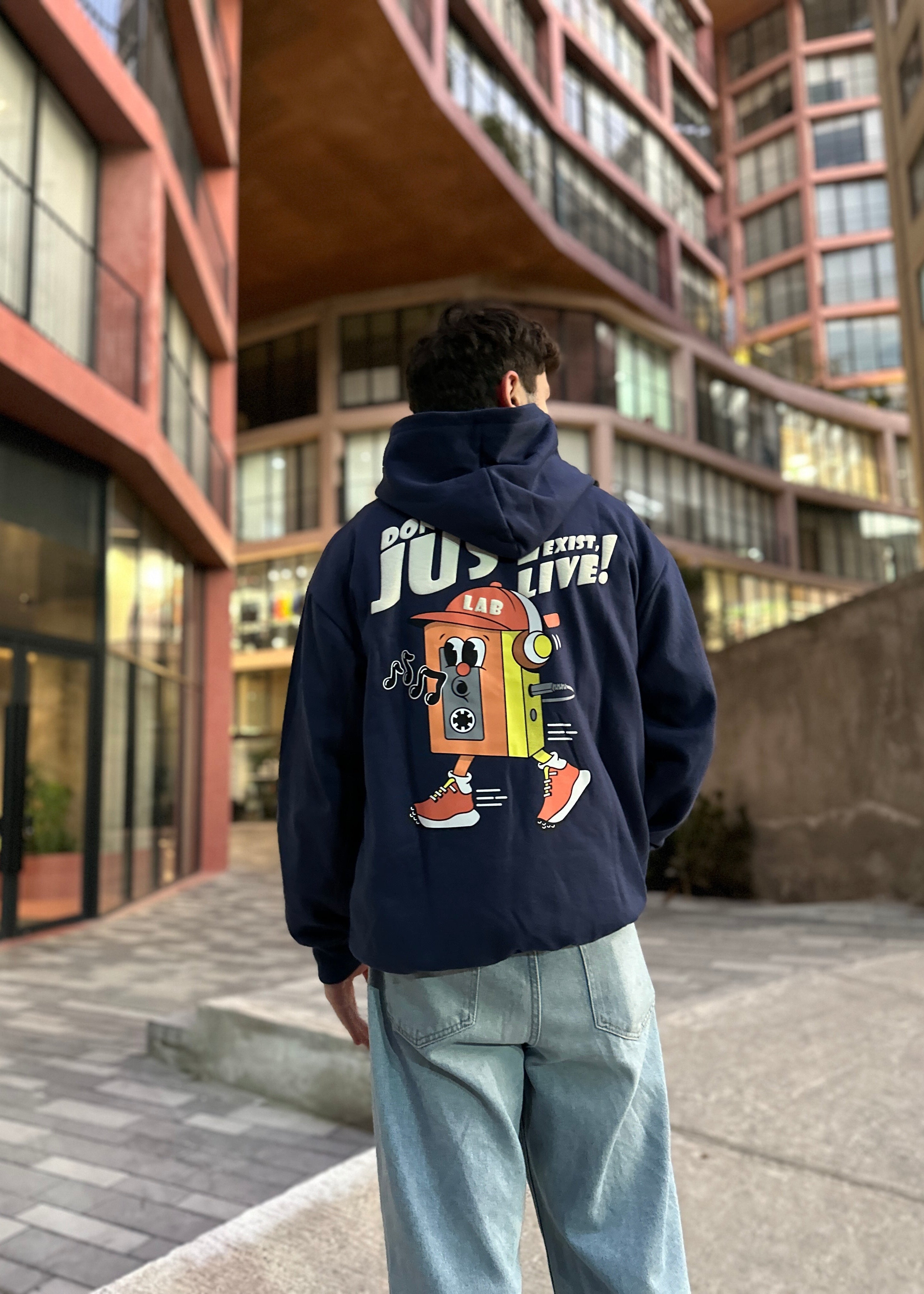 HOODIE CASSETTE AZUL