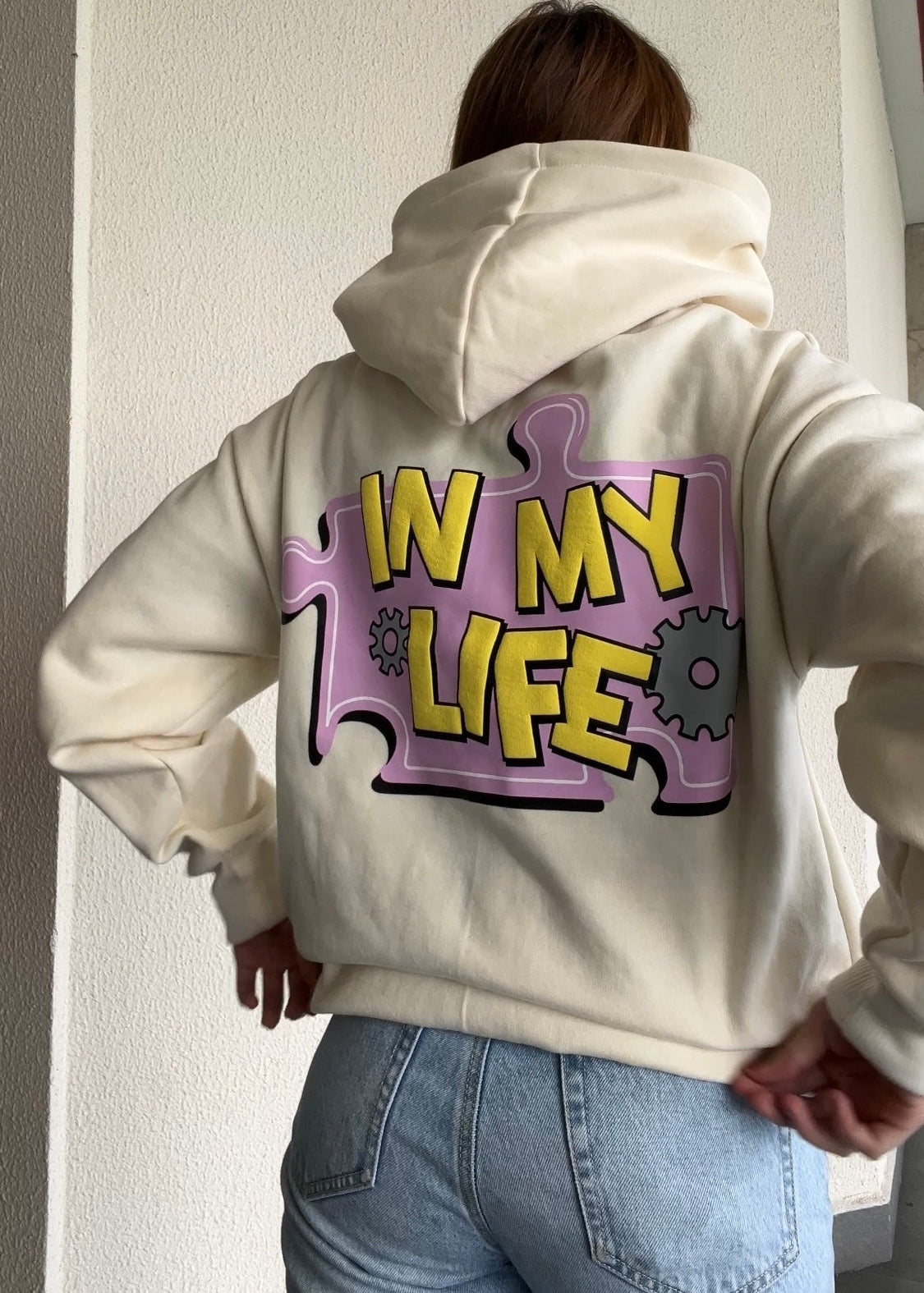 HOODIE LIFE BEIGE