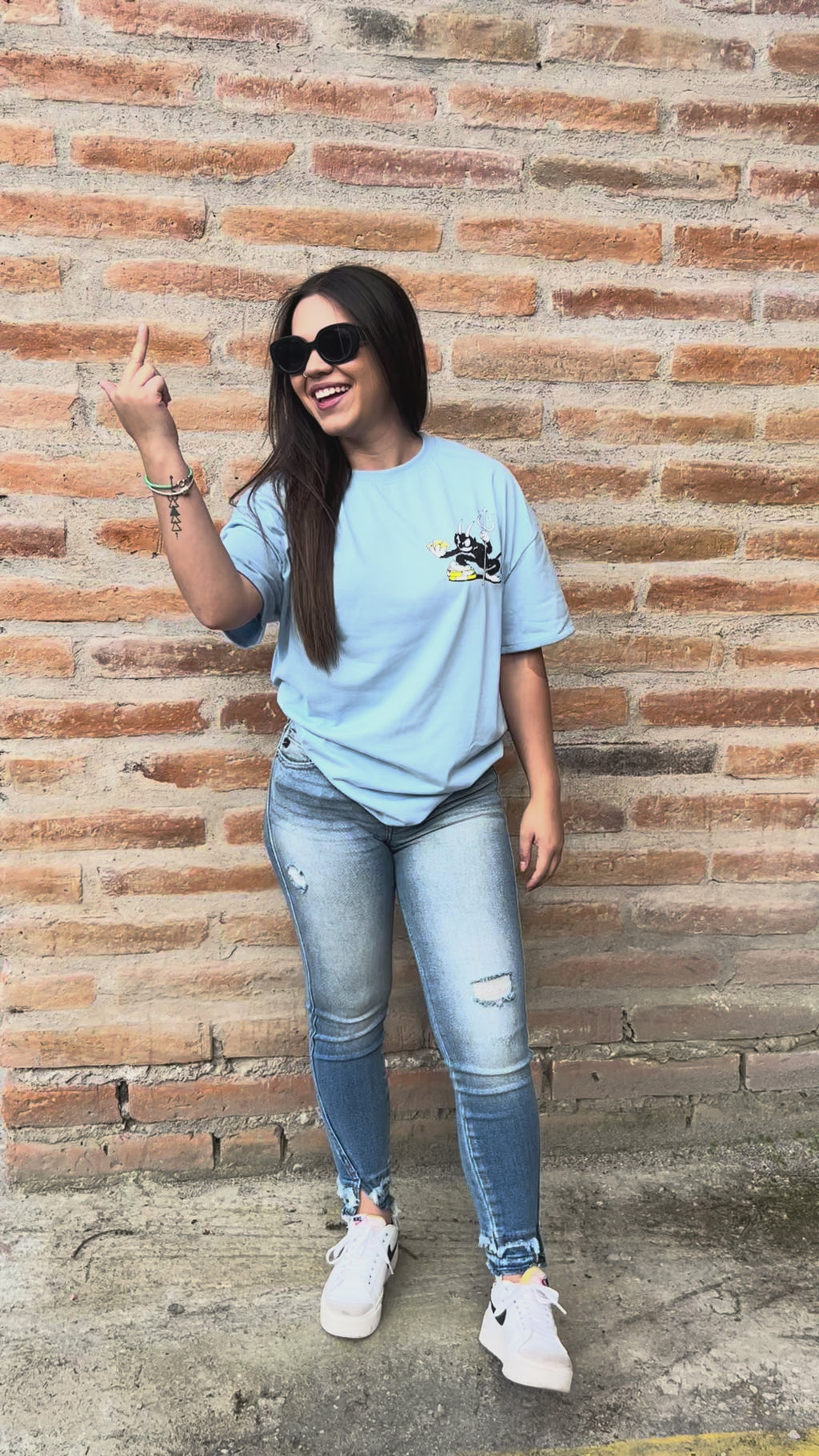 CAMISETA DEMON CELESTE