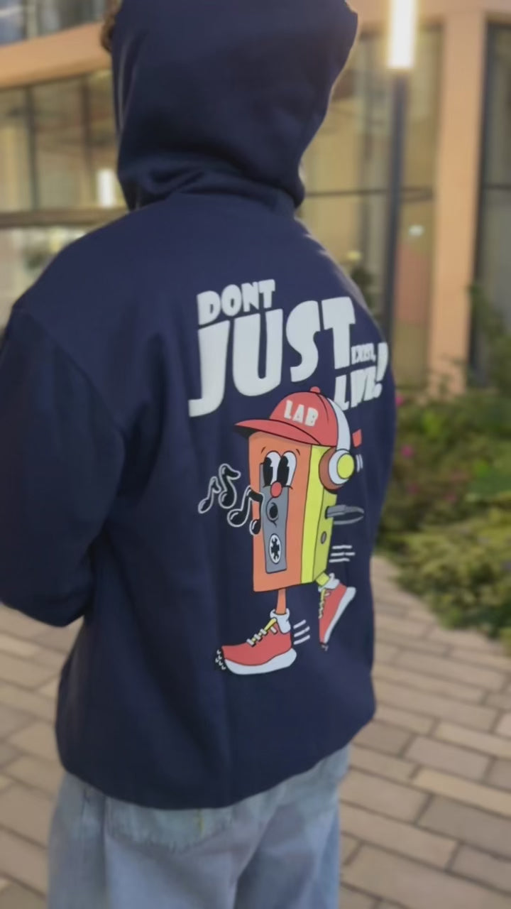 HOODIE CASSETTE AZUL